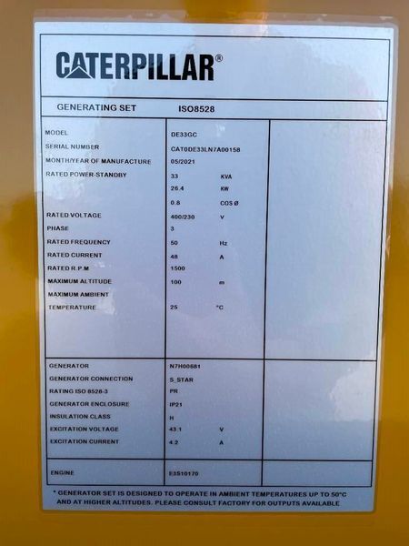 Caterpillar DE33GC &mdash; резервная генераторная установка мощностью 33 кВА &mdash; DPX-18204 2-221 фото