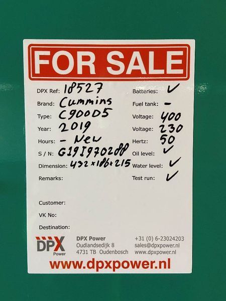 Cummins C900D5 - Генератор 900 кВА - DPX-18527 2-273 фото