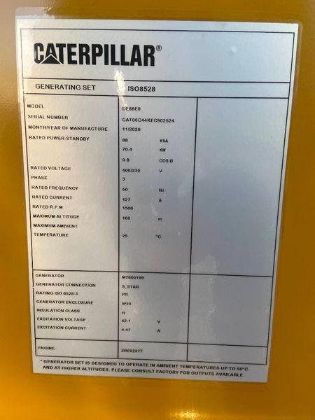 Caterpillar DE88E0 - Генератор 88 кВА - DPX-18012 2-229 фото