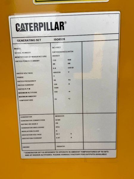 Caterpillar DE110E2 - Генератор 110 кВА - DPX-18014 2-234 фото