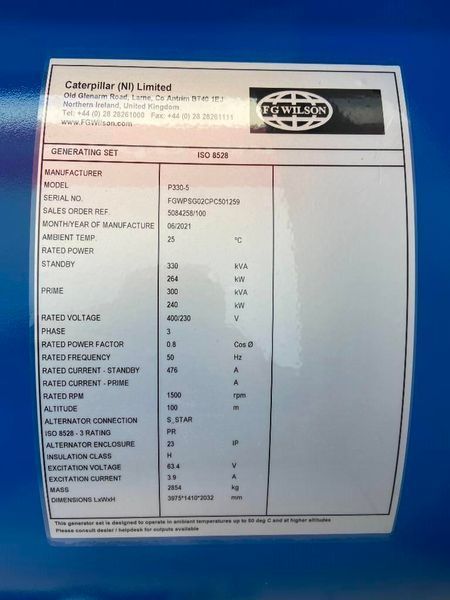 FG Wilson P330-5 - Perkins - Генераторная установка 330 кВА - DPX-16016 2-261 фото