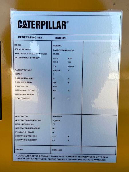 Caterpillar DE200GC &mdash; резервная генераторная установка мощностью 200 кВА 2-249 фото