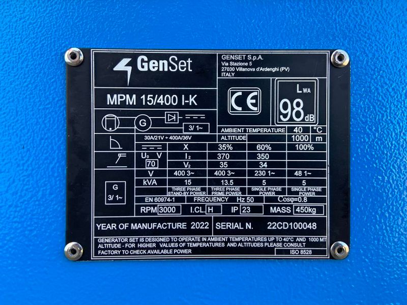 Генераторная установка MPM 15/400 IK - Сварочная генераторная установка - DPX-35500 2-204 фото