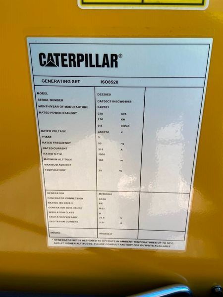 Caterpillar DE220E0 - Генератор 220 кВА - DPX-18018 2-255 фото