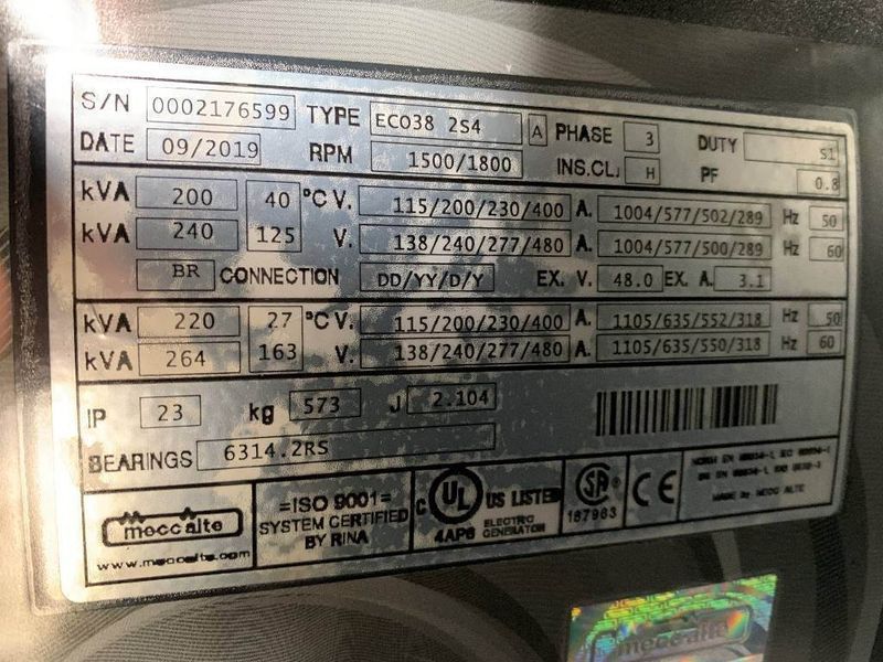 Двигатель Doosan P086TI - Генератор 220 кВА - DPX-15550 2-256 фото